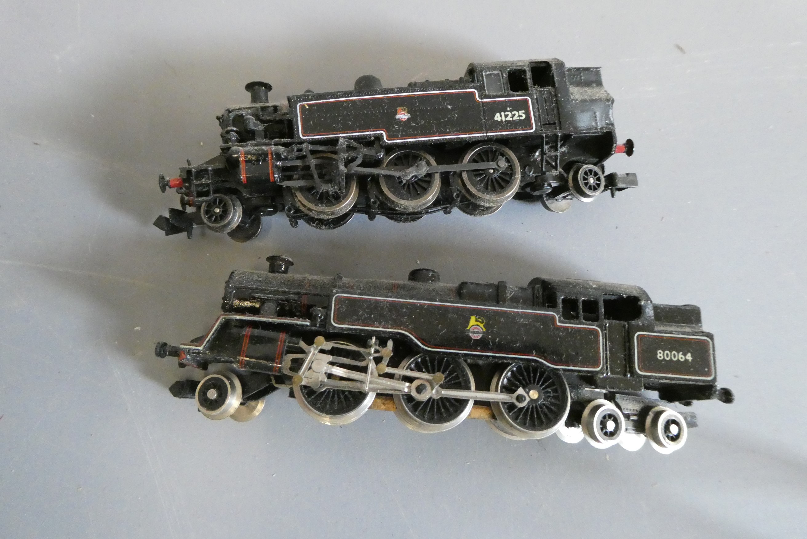 Seven kit built N-gauge model steam locomotives, most items in BR livery with propriety chassis Image