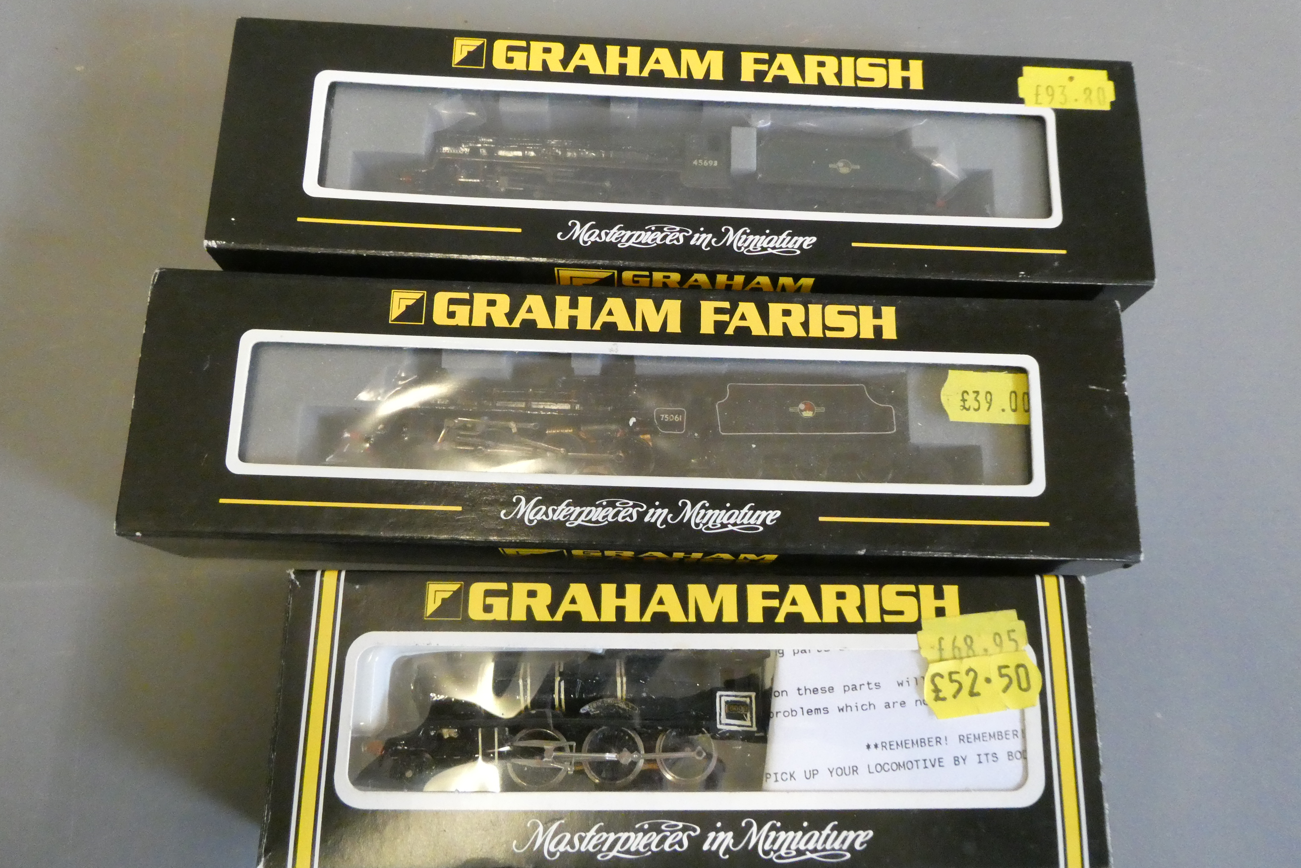 Three Kit built N gauge locomotives comprising Jubilee, Class 5 and Class 4, fair to poor (Est. plus Image