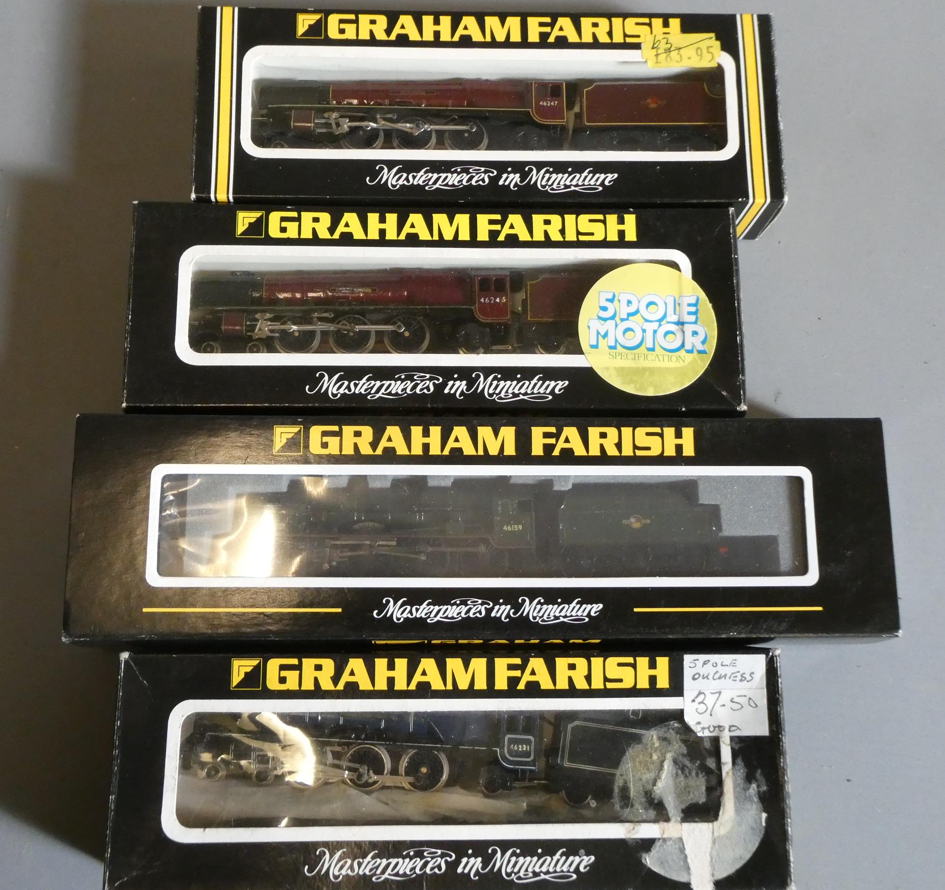 Four Graham Farish N gauge locomotives comprising BR Red Duchess Image
