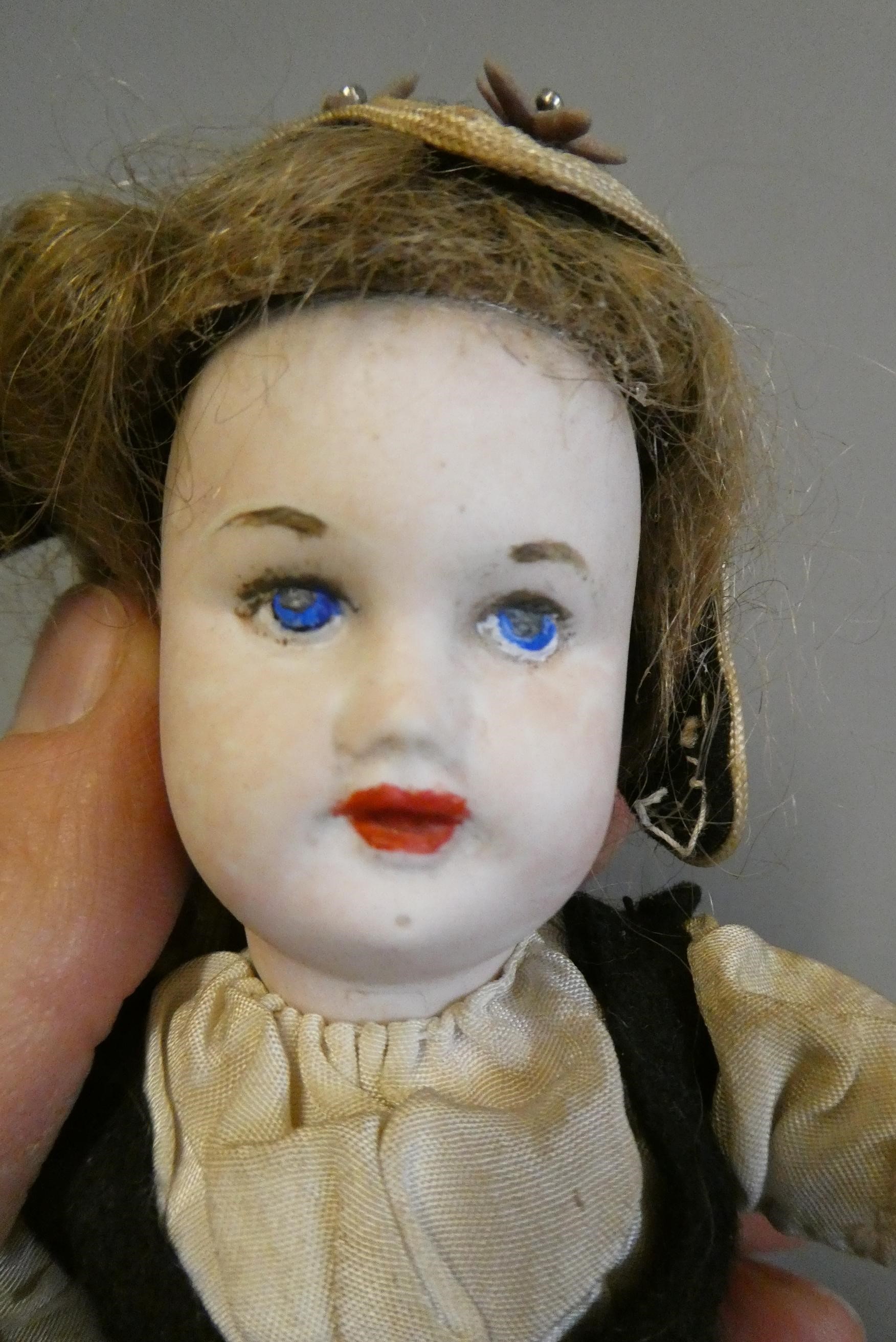 Two bisque socket head dolls Image