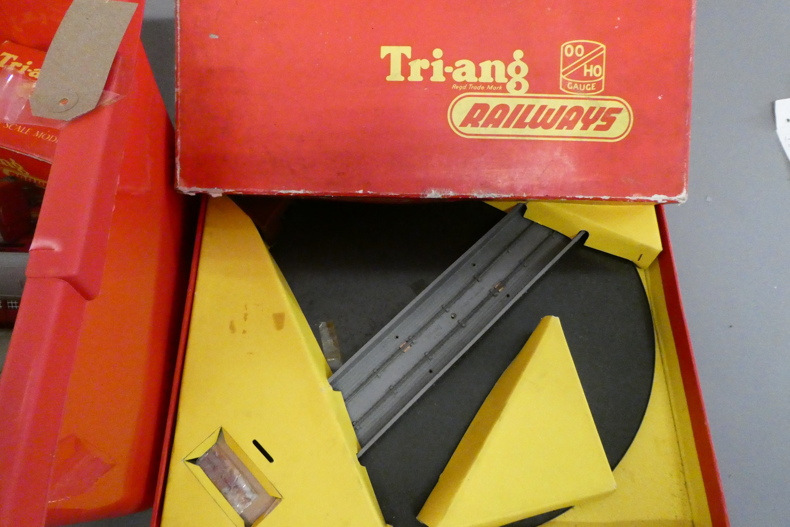 Playworn trains by Triang and Hornby including tank locomotive Image