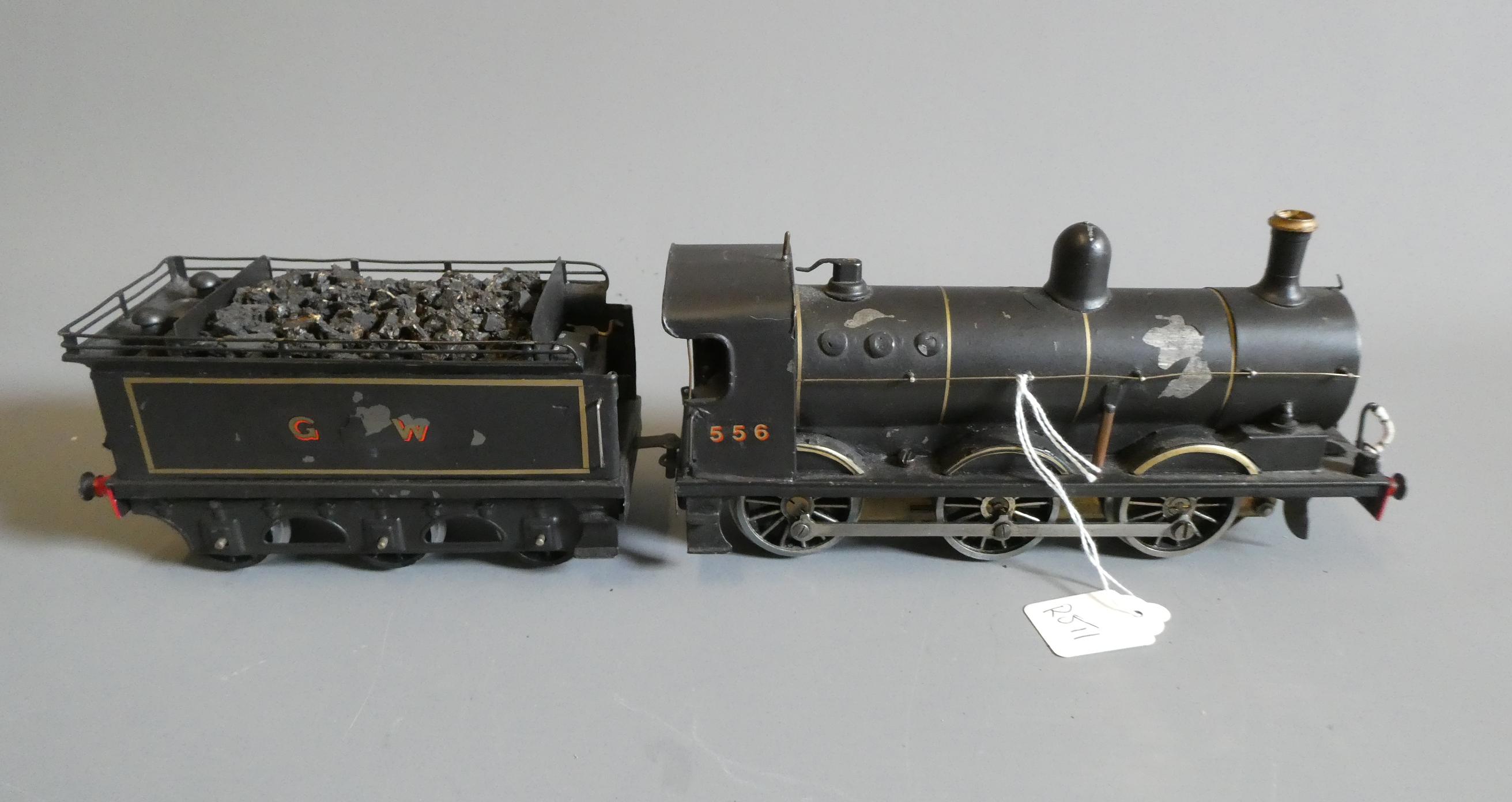 A 3-rail electric 0-6-0 goods tender locomotive made using some modified Bassett-Lowke body and Image