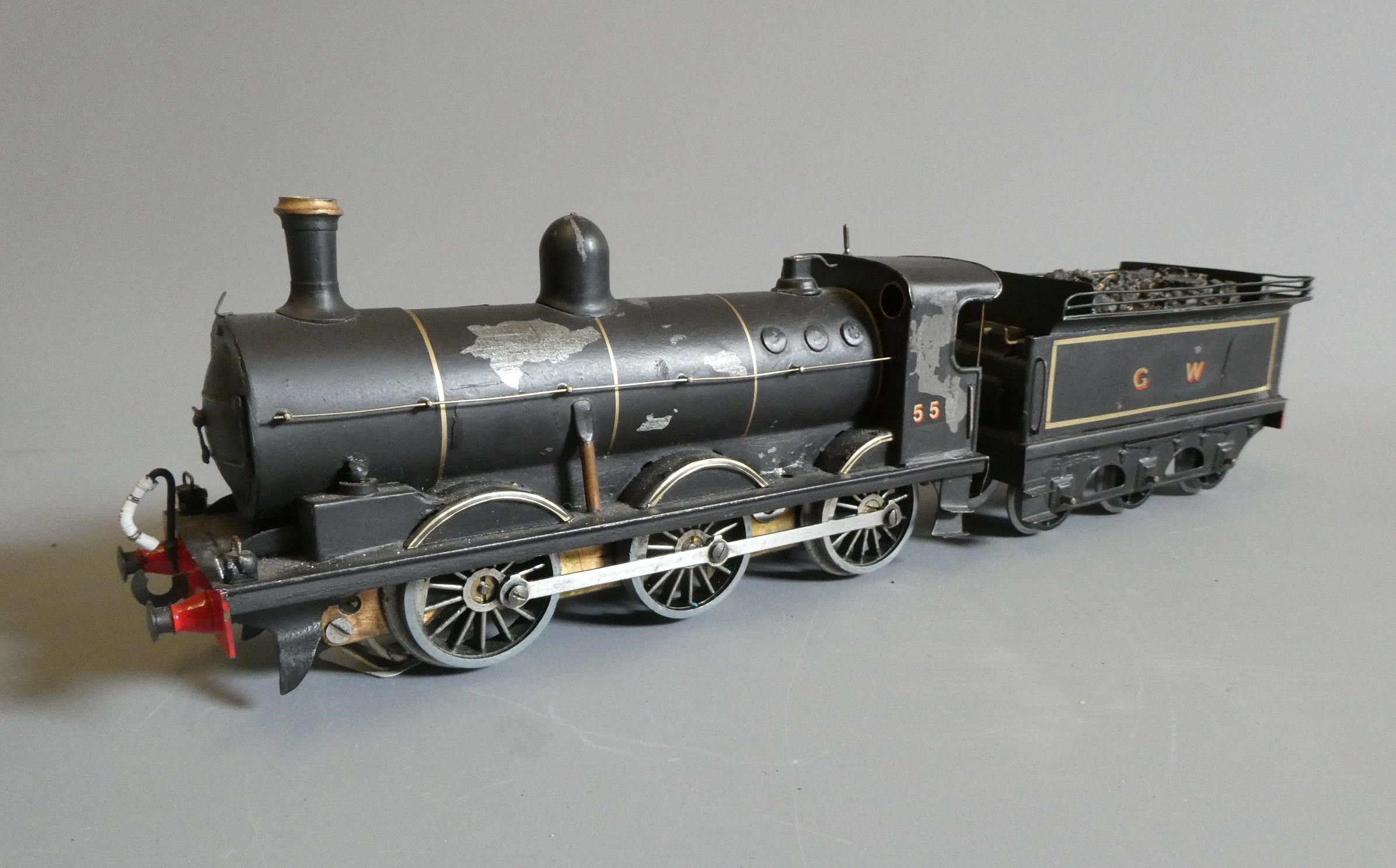 A 3-rail electric 0-6-0 goods tender locomotive made using some modified Bassett-Lowke body and Image