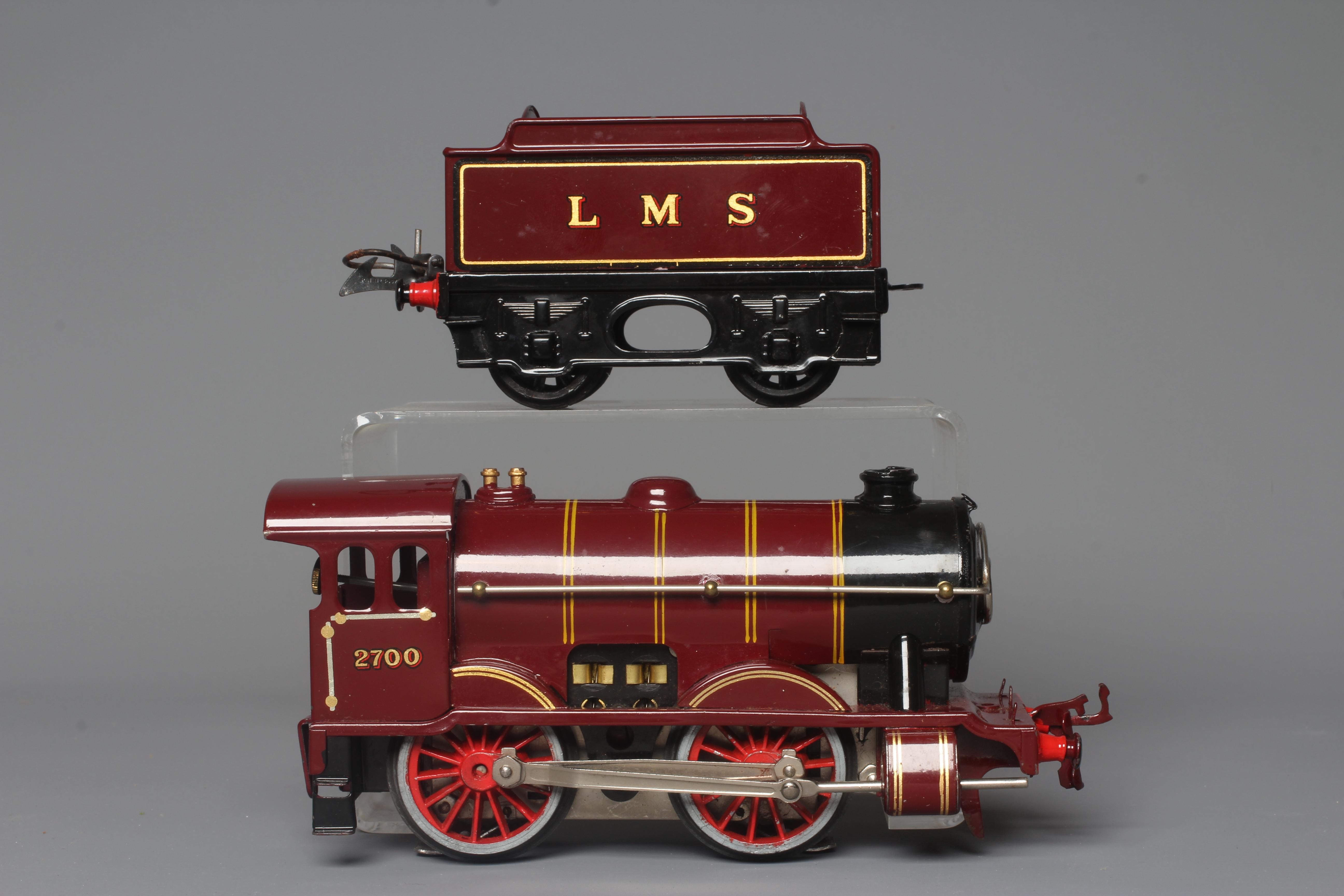 Hornby E120 locomotive and tender finished in LMS red, box good, model excellent (Est. plus 24% Image