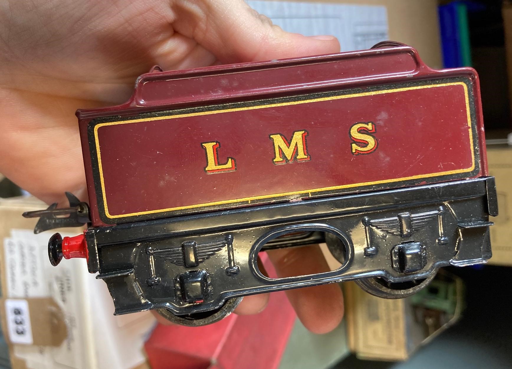 Hornby E120 locomotive and tender finished in LMS red, box good, model excellent (Est. plus 24% Image