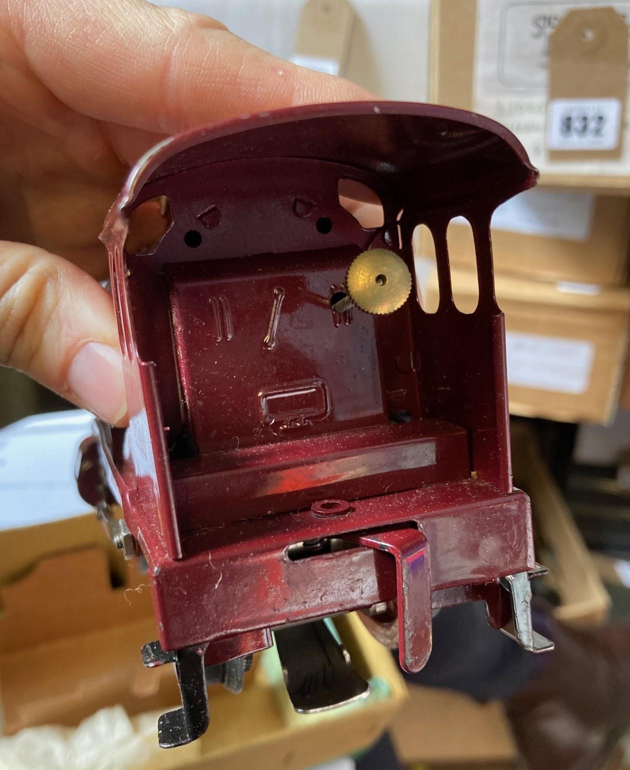 Hornby E120 locomotive and tender finished in LMS red, box good, model excellent (Est. plus 24% Image