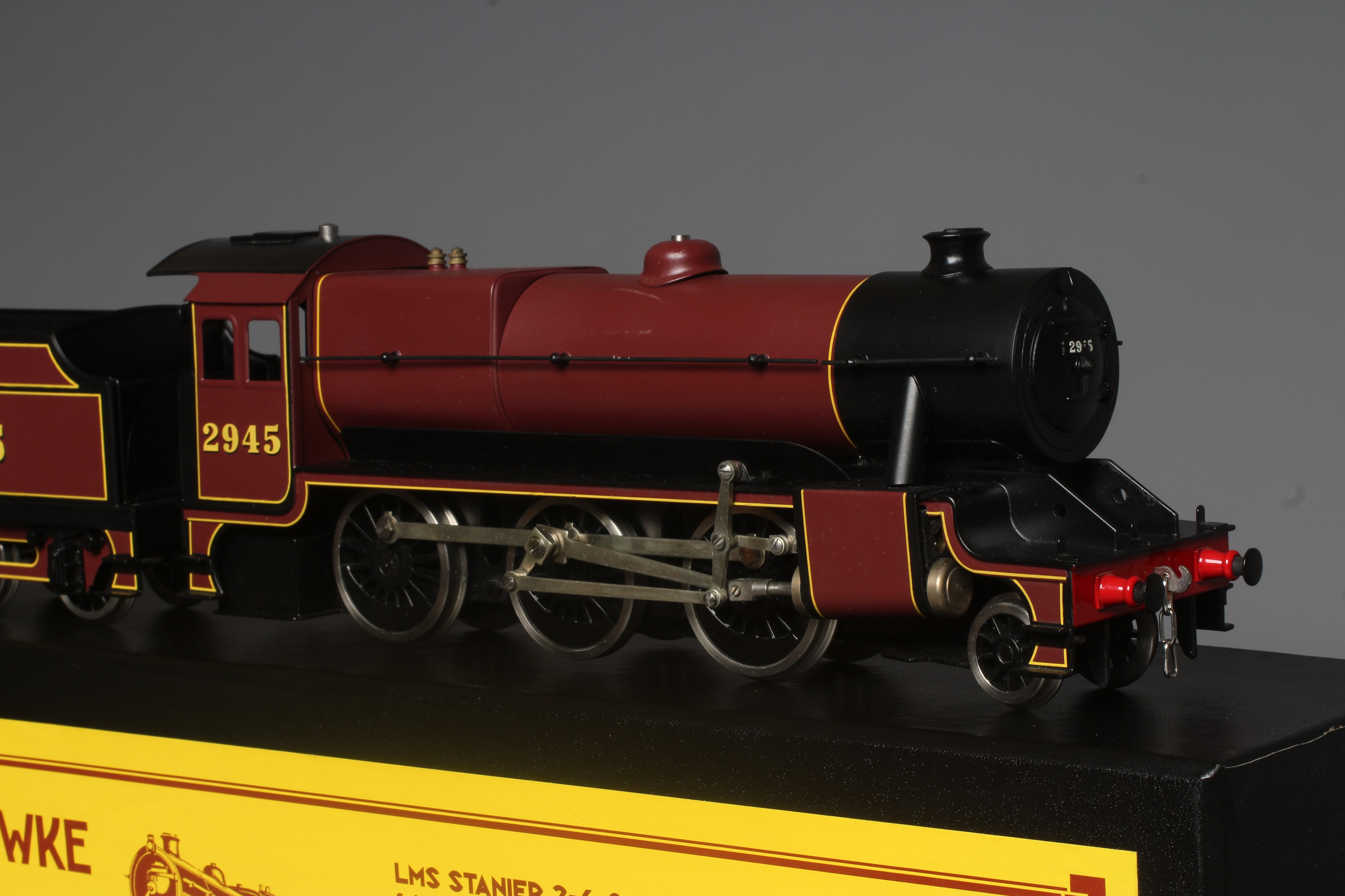 Corgi Basset-Lowke Live steam 2-6-0 Mogul locomotive and tender finished in LMS lined red with 2945 Image