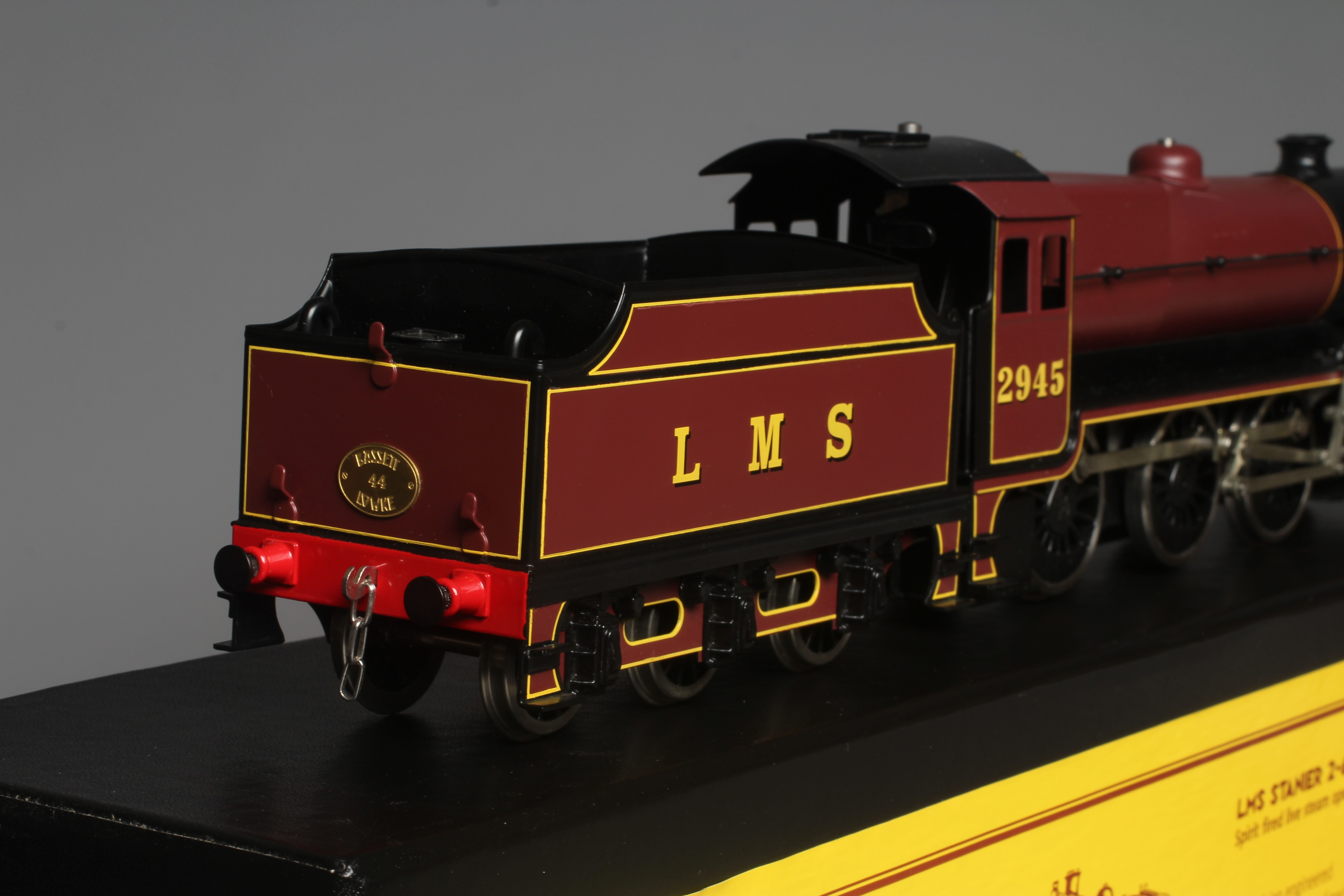 Corgi Basset-Lowke Live steam 2-6-0 Mogul locomotive and tender finished in LMS lined red with 2945 Image