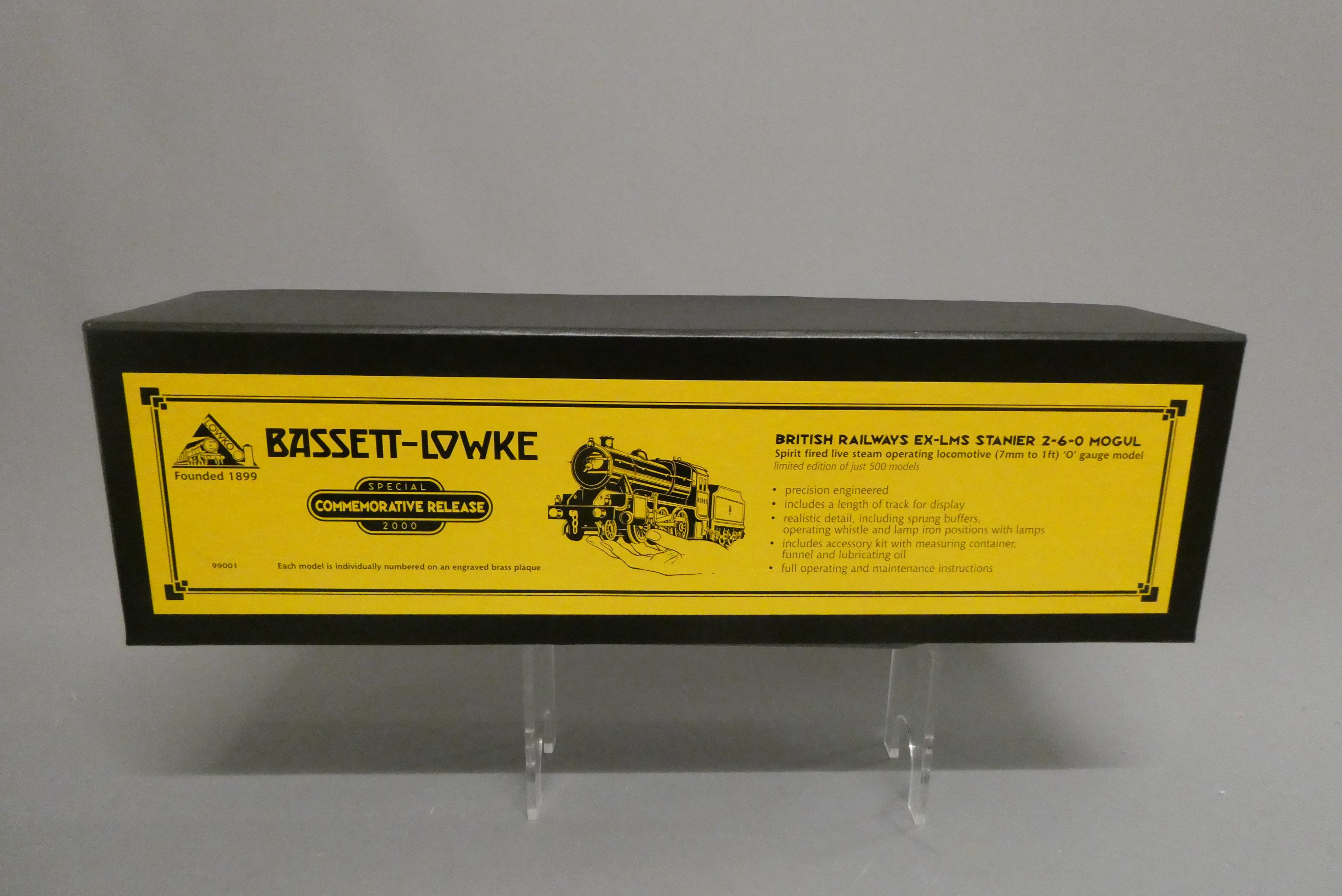 Corgi Basset-Lowke live steam 2-6-0 Mogul locomotive and tender finished in BR black Mix-traffic Image