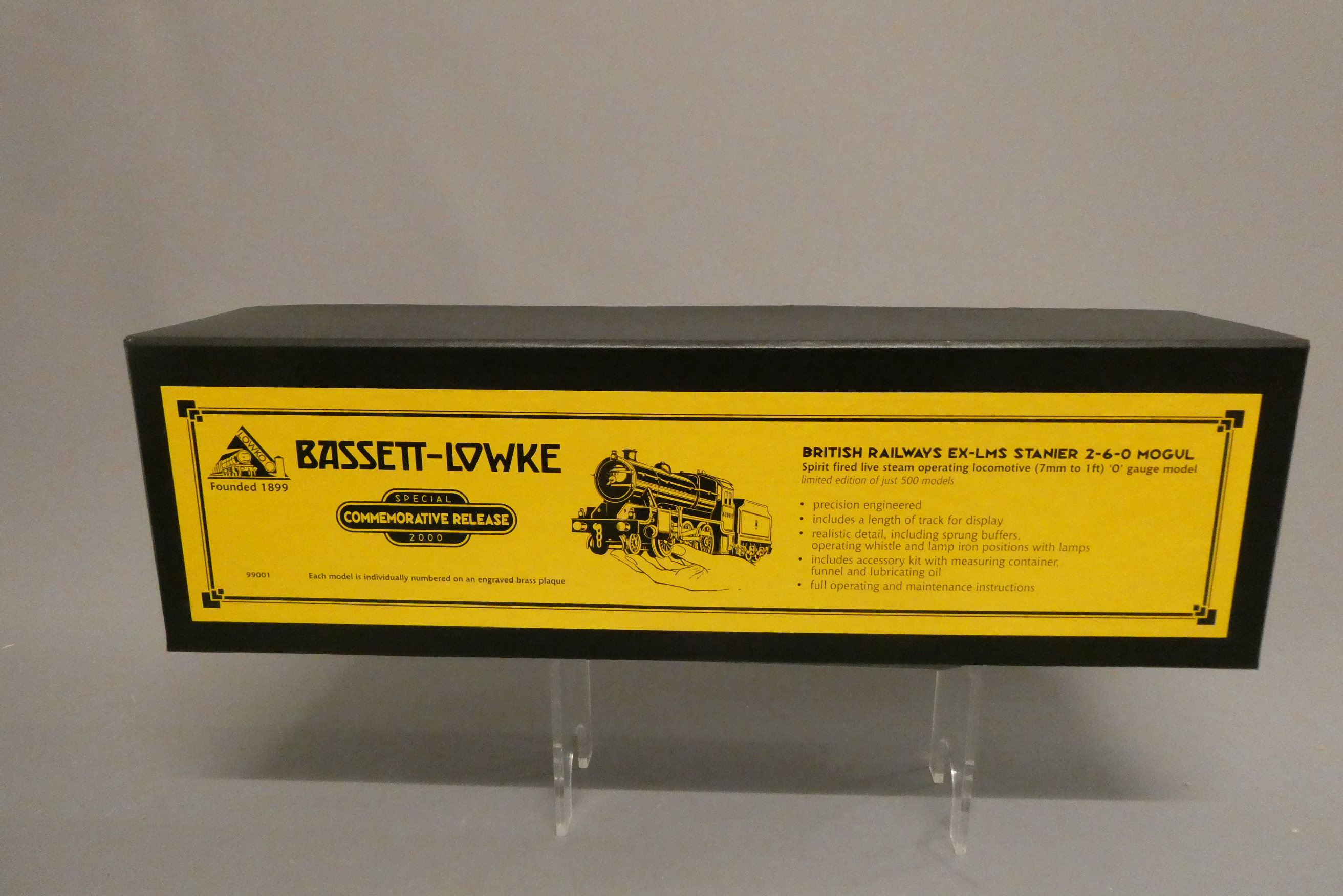 Corgi Basset-Lowke live steam 2-6-0 Mogul locomotive and tender finished in BR black Mix-traffic Image
