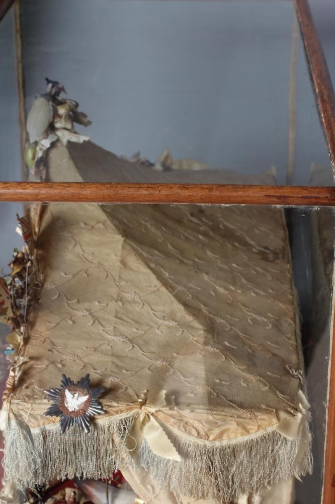 An antique glazed case sale stall diorama Image