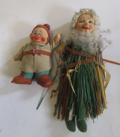 A Norah Wellings felt covered doll "Mrs Neptune" with trident Image