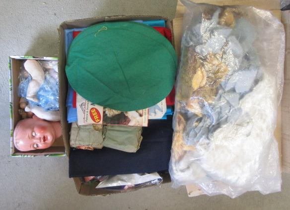 A quantity of material for dolls clothing Image