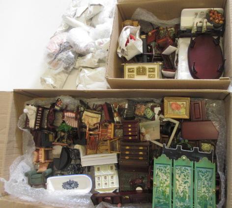 A large quantity of dolls house furniture Image