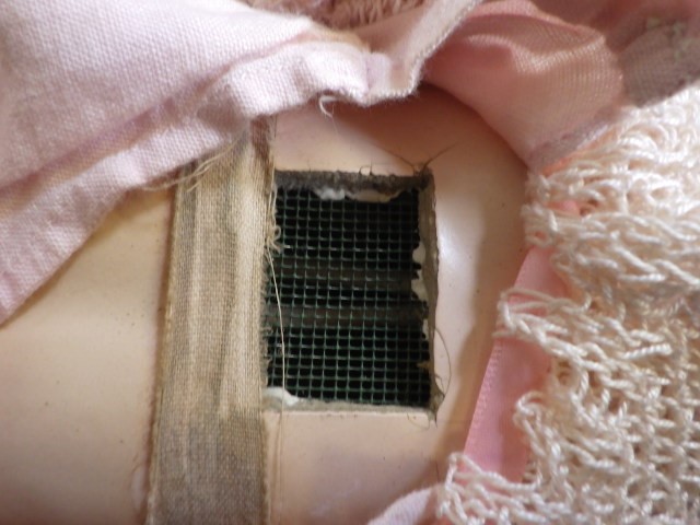 A German bisque socket head character crying doll with blue glass sleeping eyes Image