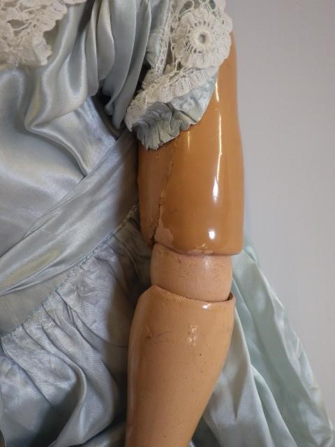 A large Simon & Halbig "P" bisque socket head doll with blue glass sleeping eyes Image