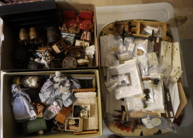 A quantity of doll's house furnishings Image