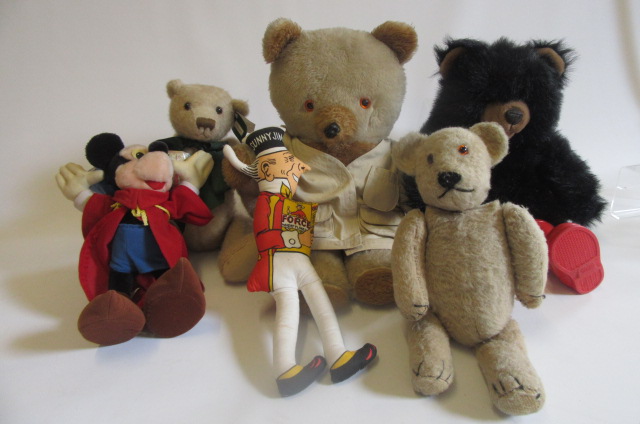 Four various teddy bears Image