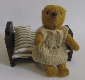 A mid 20th century soldier bear with black/amber eyes Image