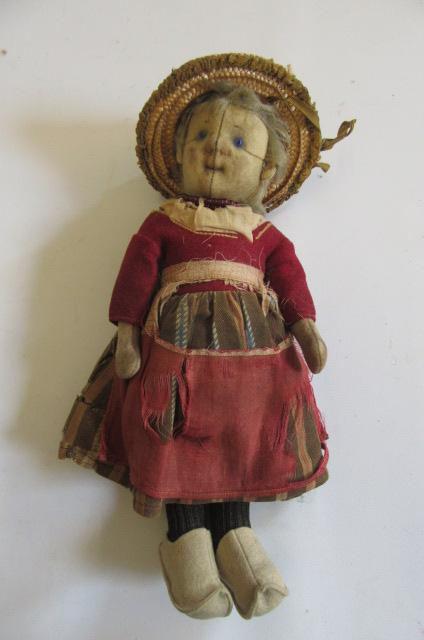 A Steiff stuffed felt girl doll Image