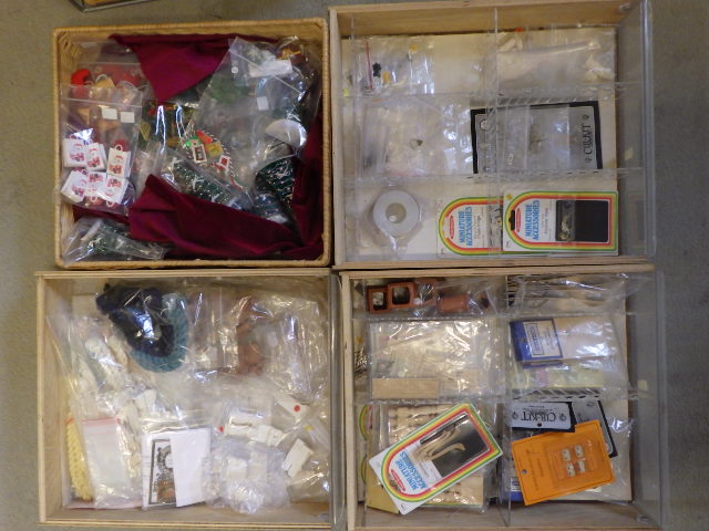 A quantity of miniature architectural items and Christmas items Image