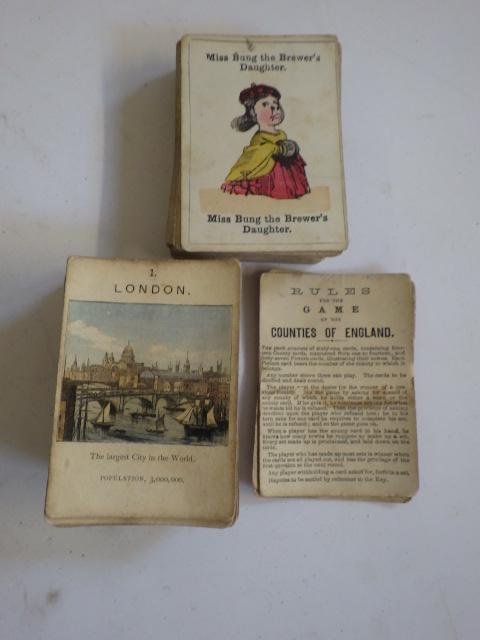 A card game "The Counties of England" (61 cards and rules and key) Image