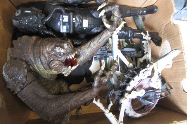 Various Star Wars and other figures including seven boxed or bubble packed (Est. plus 21% premium Image