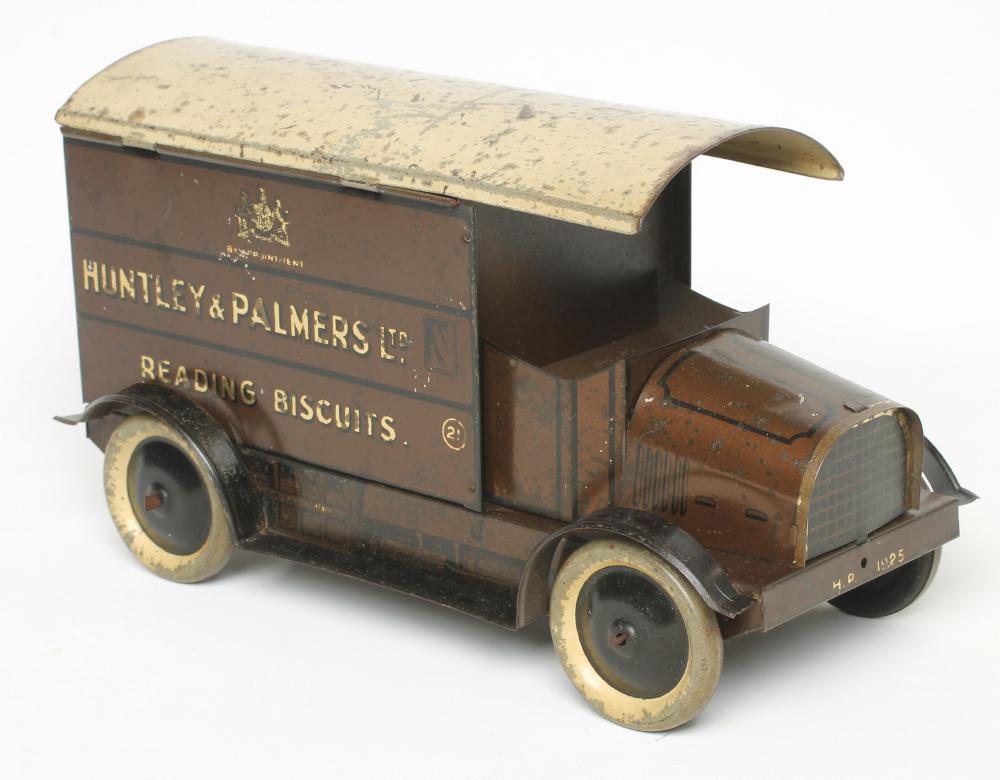 A Huntley & Palmers Ltd delivery van biscuit tin Image