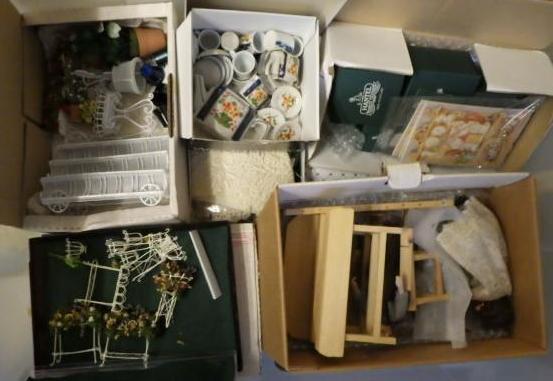 A quantity of Hantel and other dolls house equipment Image