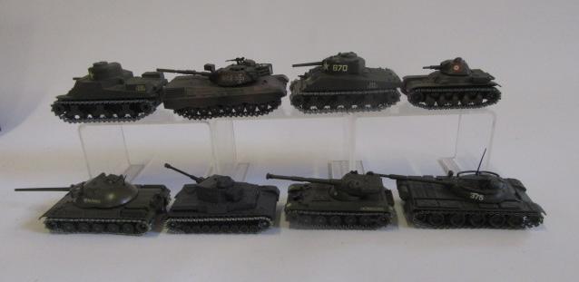 Eight various tanks by Solido (7) and Polistil Image