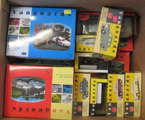 Eight Vanguards two piece vehicle sets each with racing diorama Image