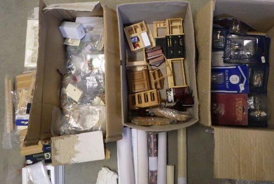 A quantity of dolls house equipment Image