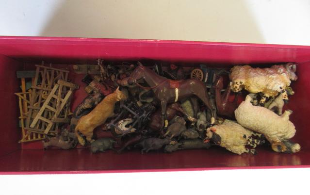 A quantity of Britains metal farm animals Image