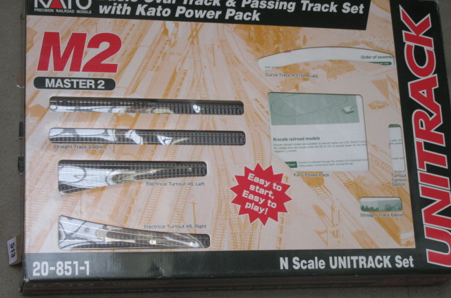 N gauge Kato track pack and other Kato track sections including points and power pack Image