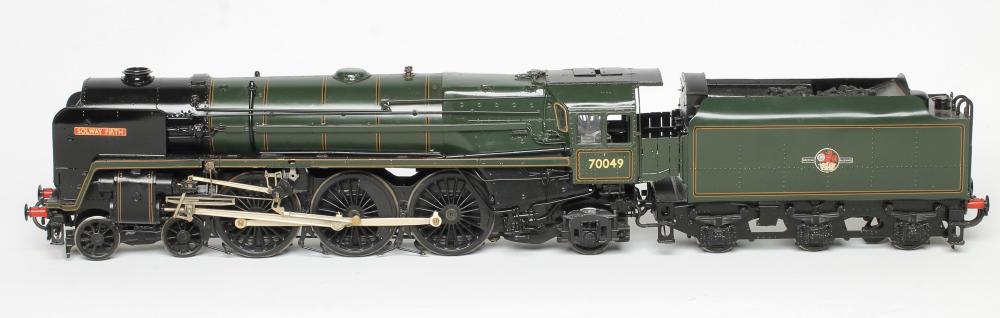 Fine Scale 7mm Model of B.R. Britannia Class locomotive "Solway Firth" finished in B.R. lined green Image