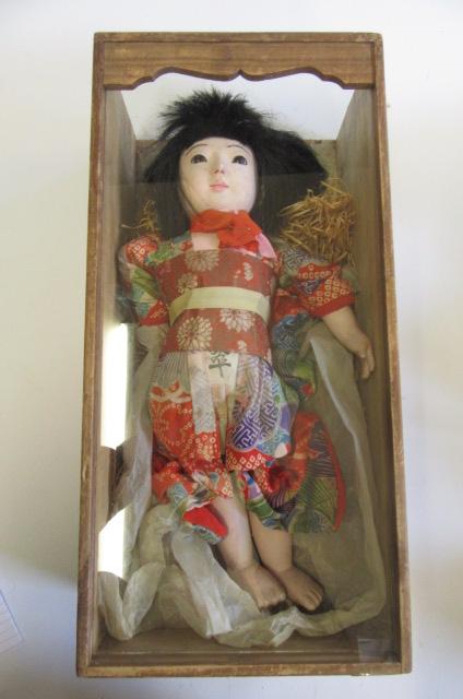 A Japanese girl doll with composition head and limbs Image