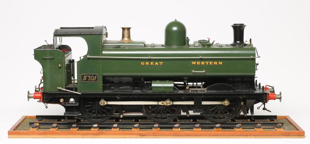 A coal fired 5" gauge G.W.R. 57XX Class tank locomotive Image