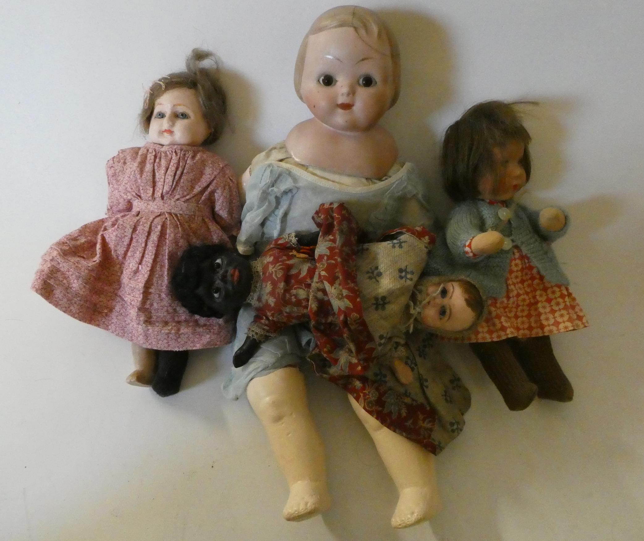 Four vintage dolls Image