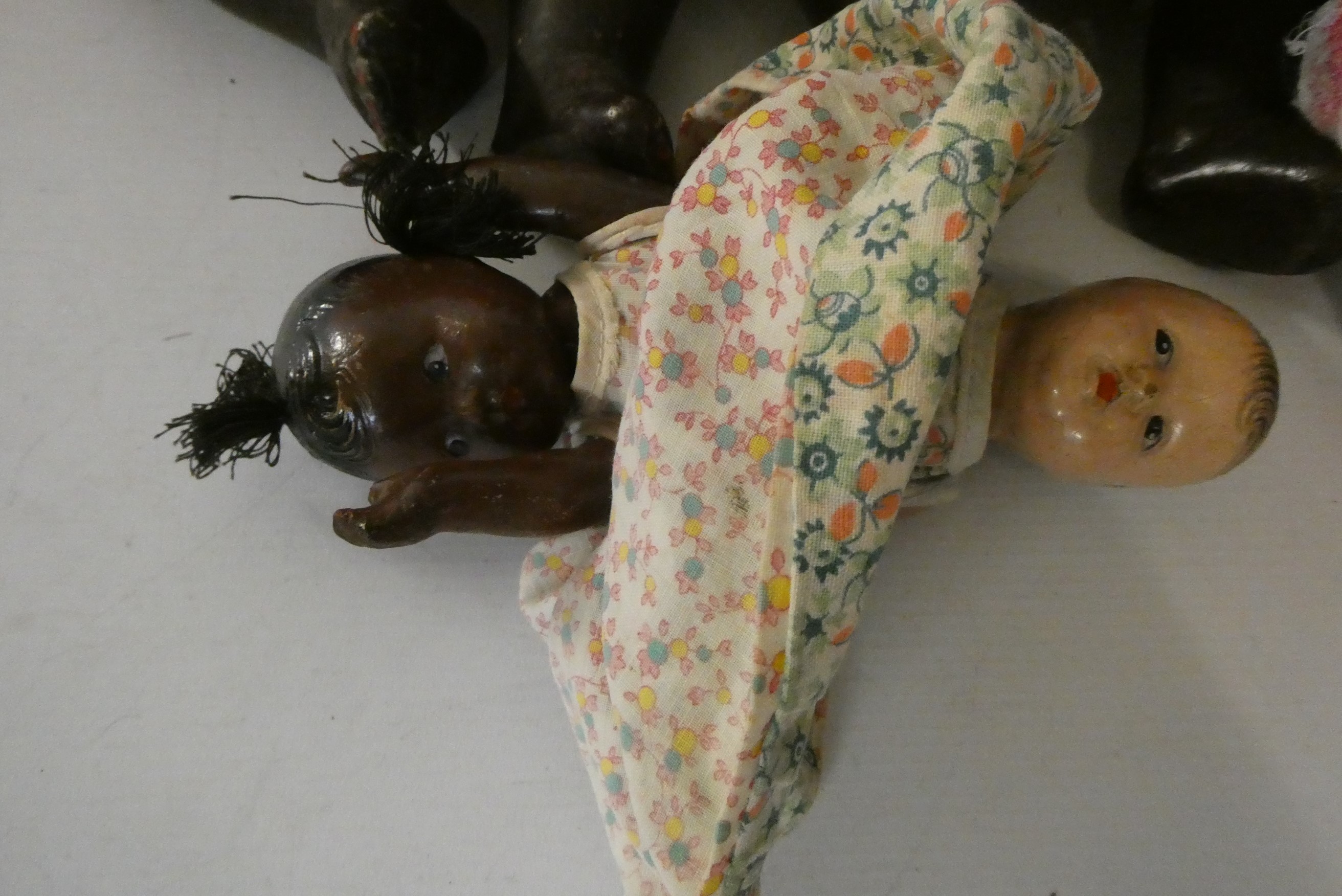 Five composition dolls Image