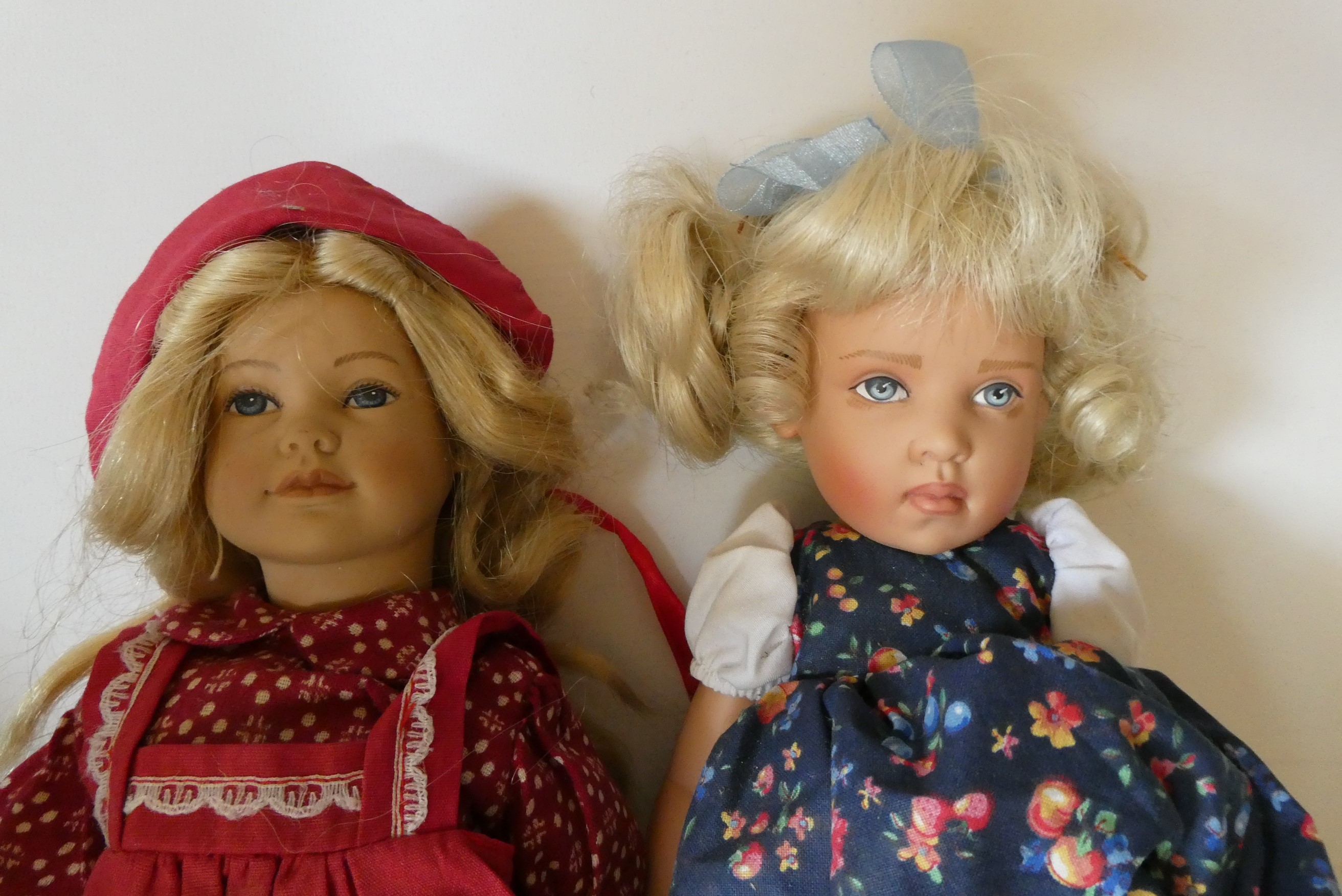 Five collectors dolls, including a Sheer Elegance JDK Hilda doll, an all bisque Zena Clarke doll and Image