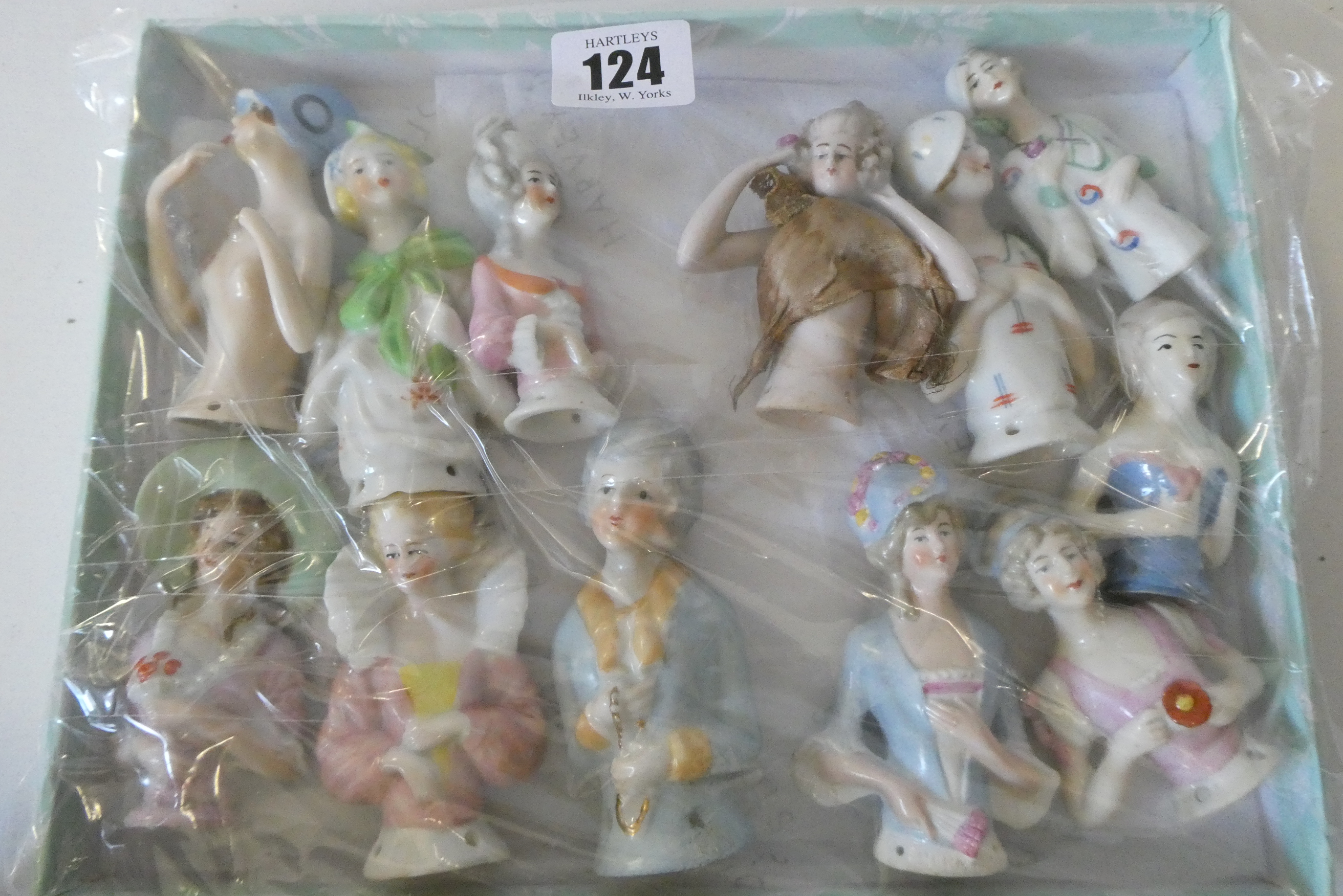A box of 12 medium size pin cushion dolls, all modelled as ladies (Est. plus 24% premium inc. VAT) Image