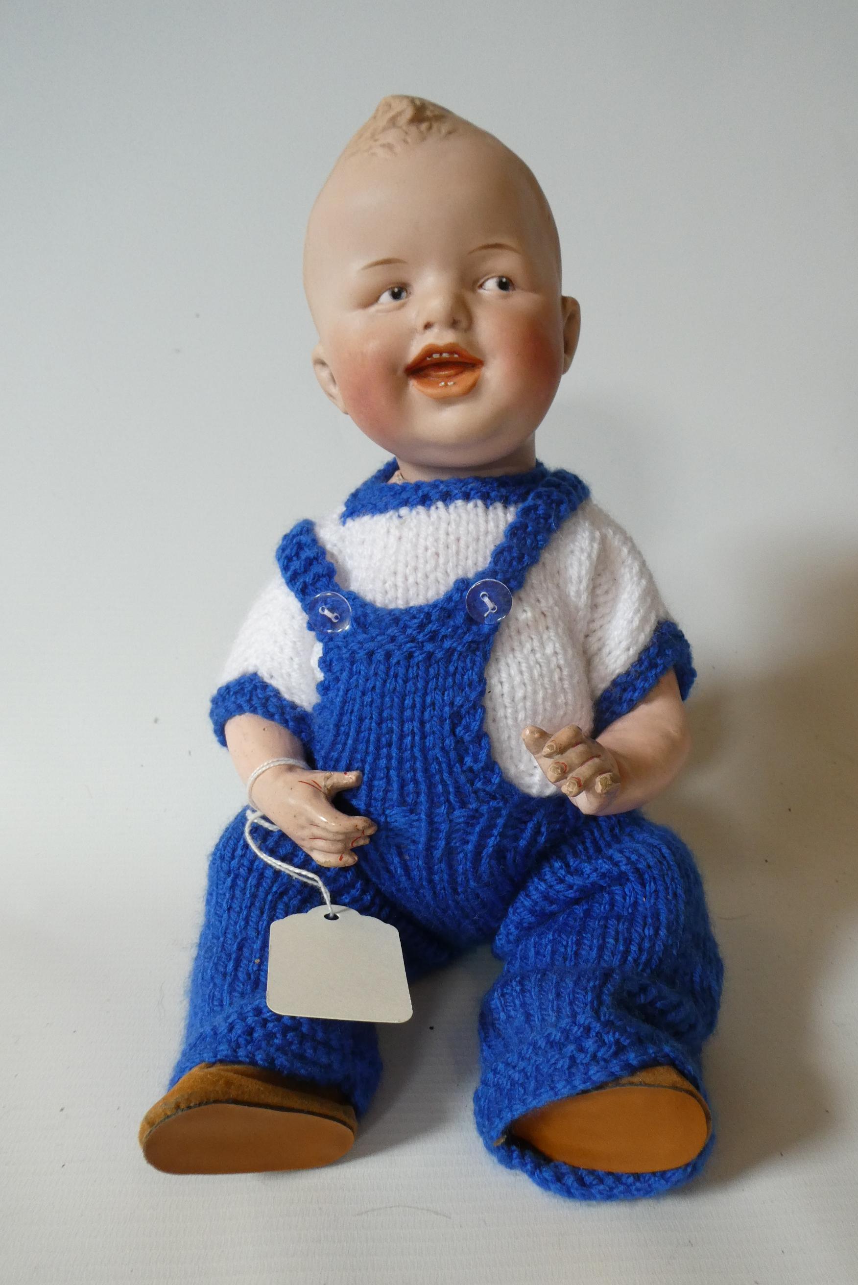 A Heubach bisque socket head character doll Image