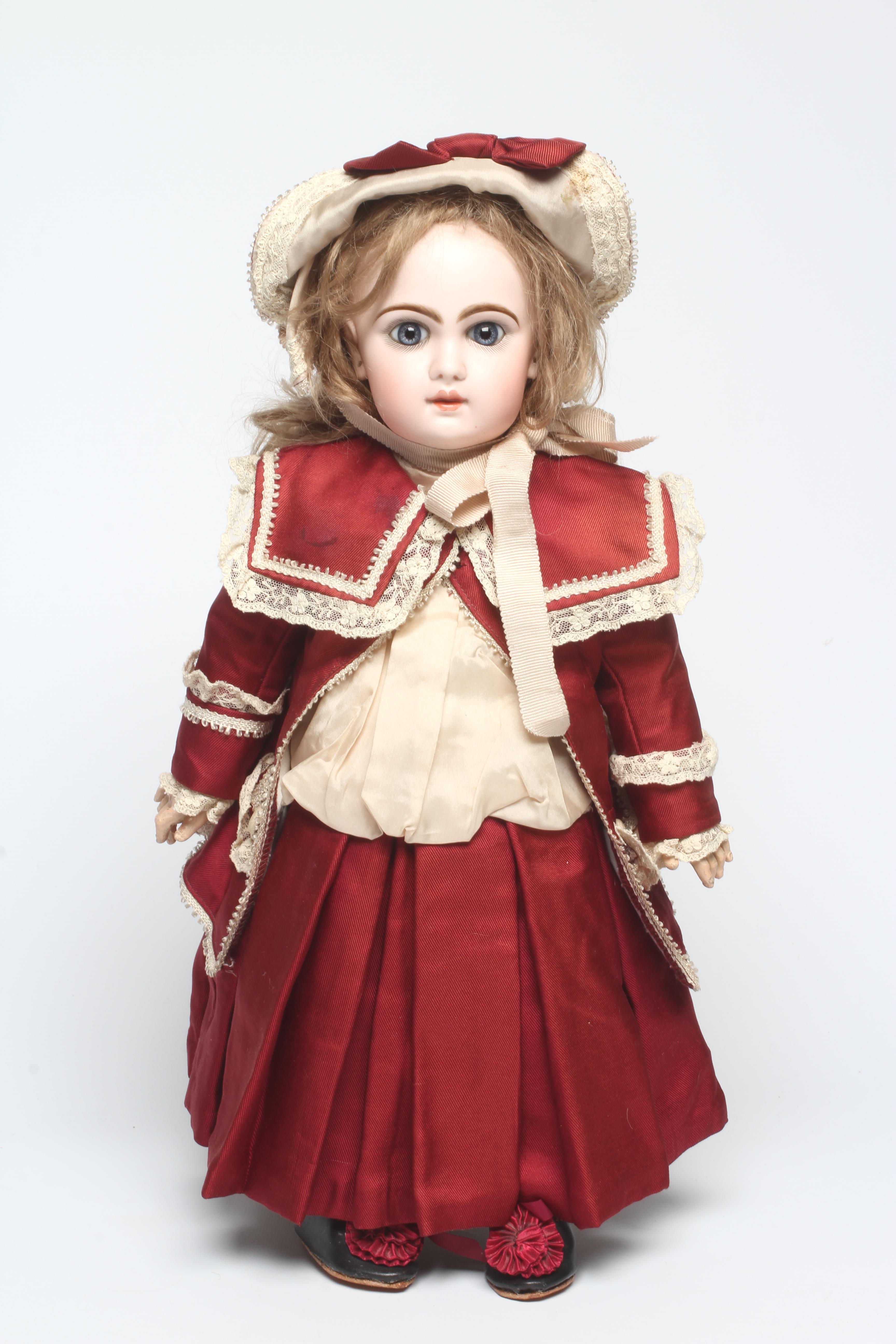 A Tete Jumeau bisque socket head doll Image