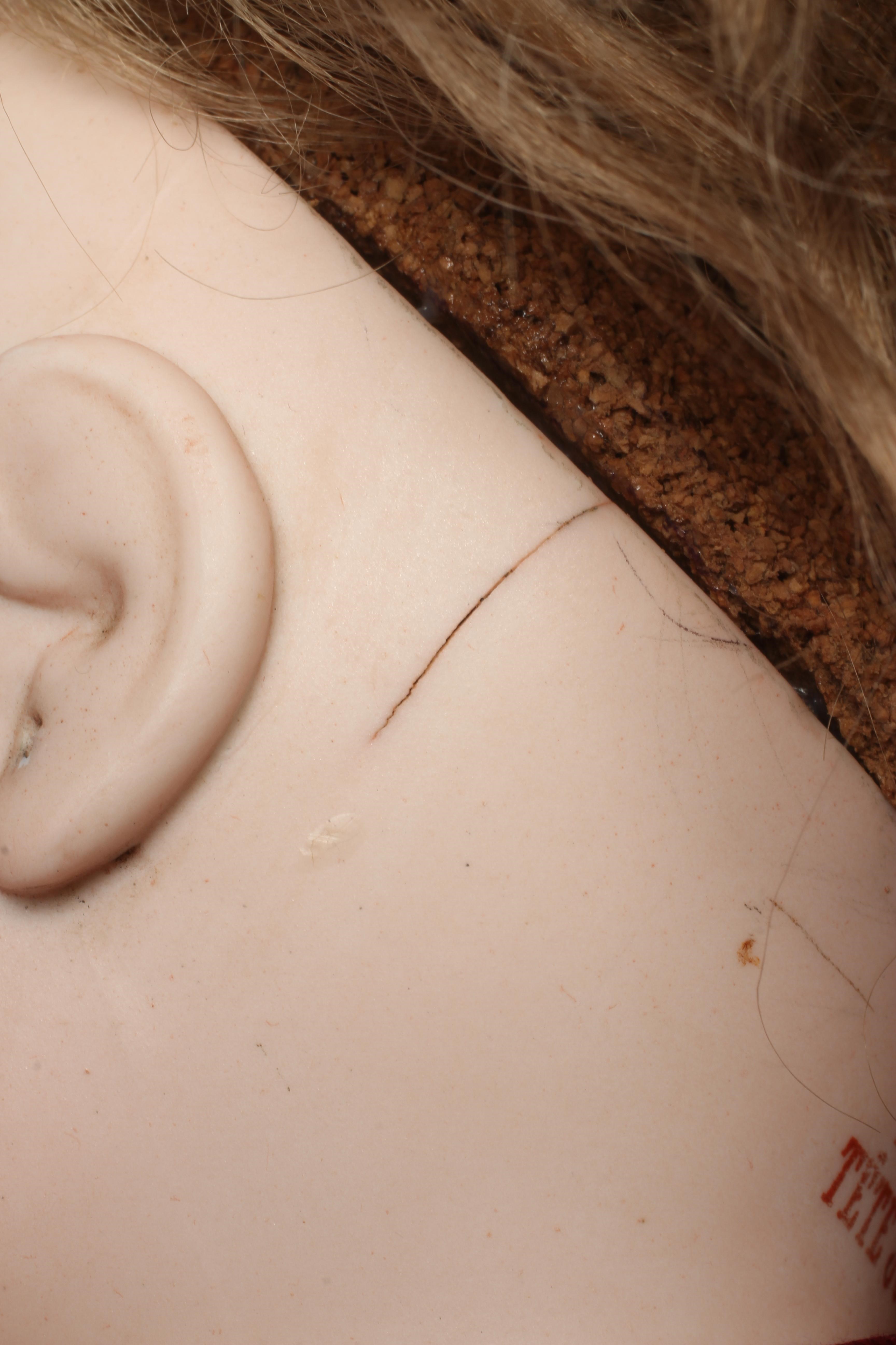 A Tete Jumeau bisque socket head doll Image