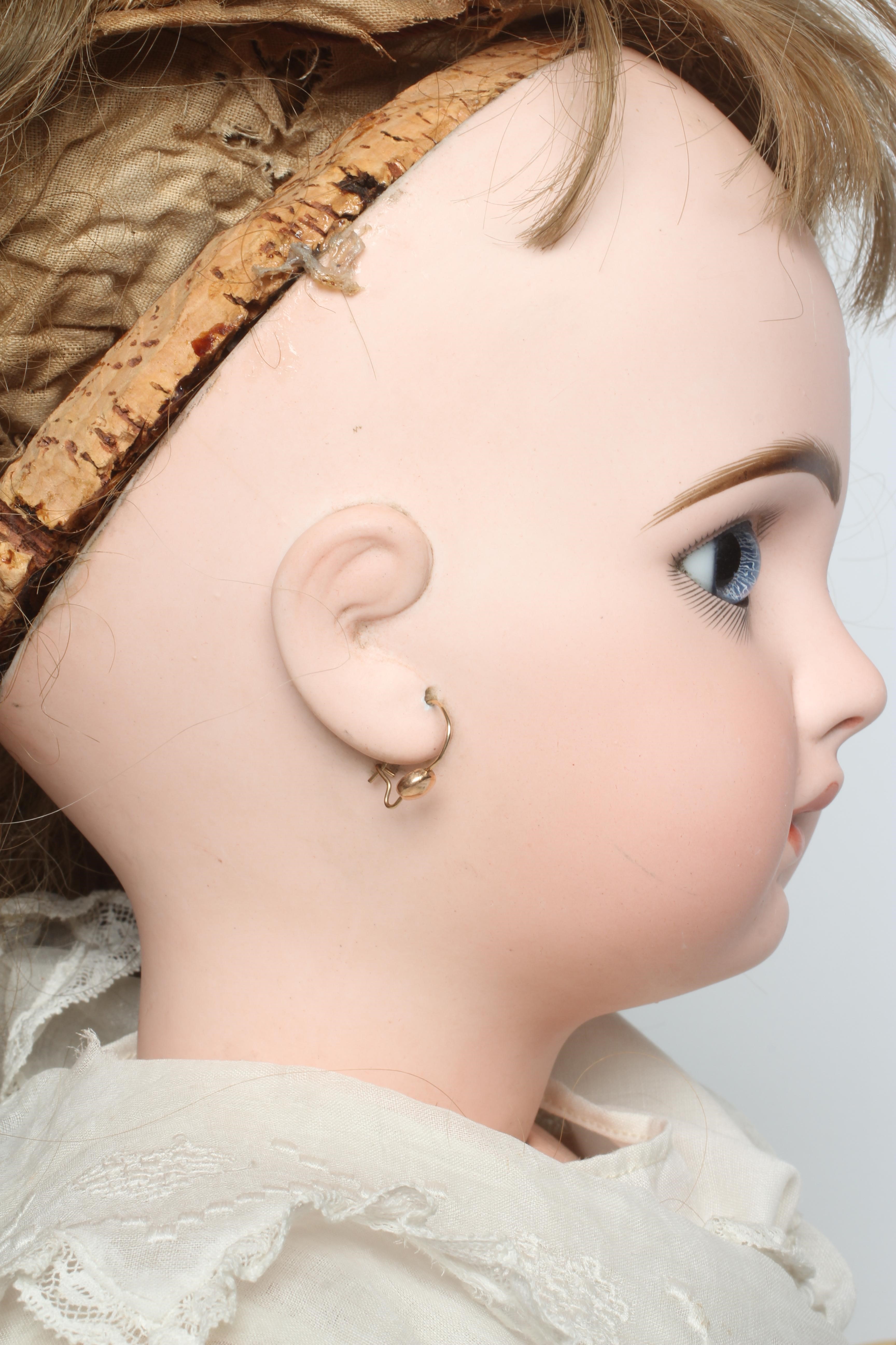 A Bebe Jumeau bisque socket head doll Image