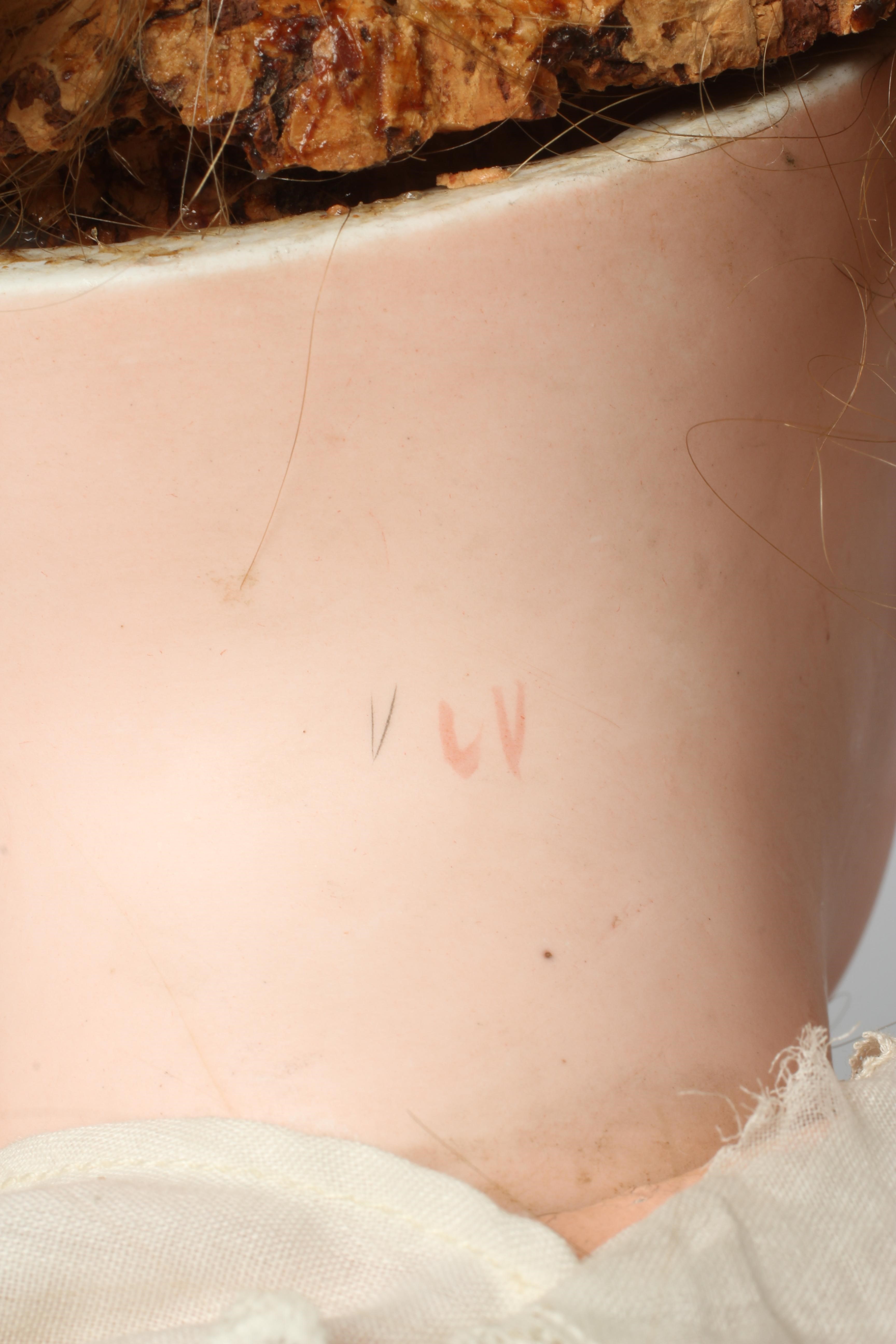 A Bebe Jumeau bisque socket head doll Image