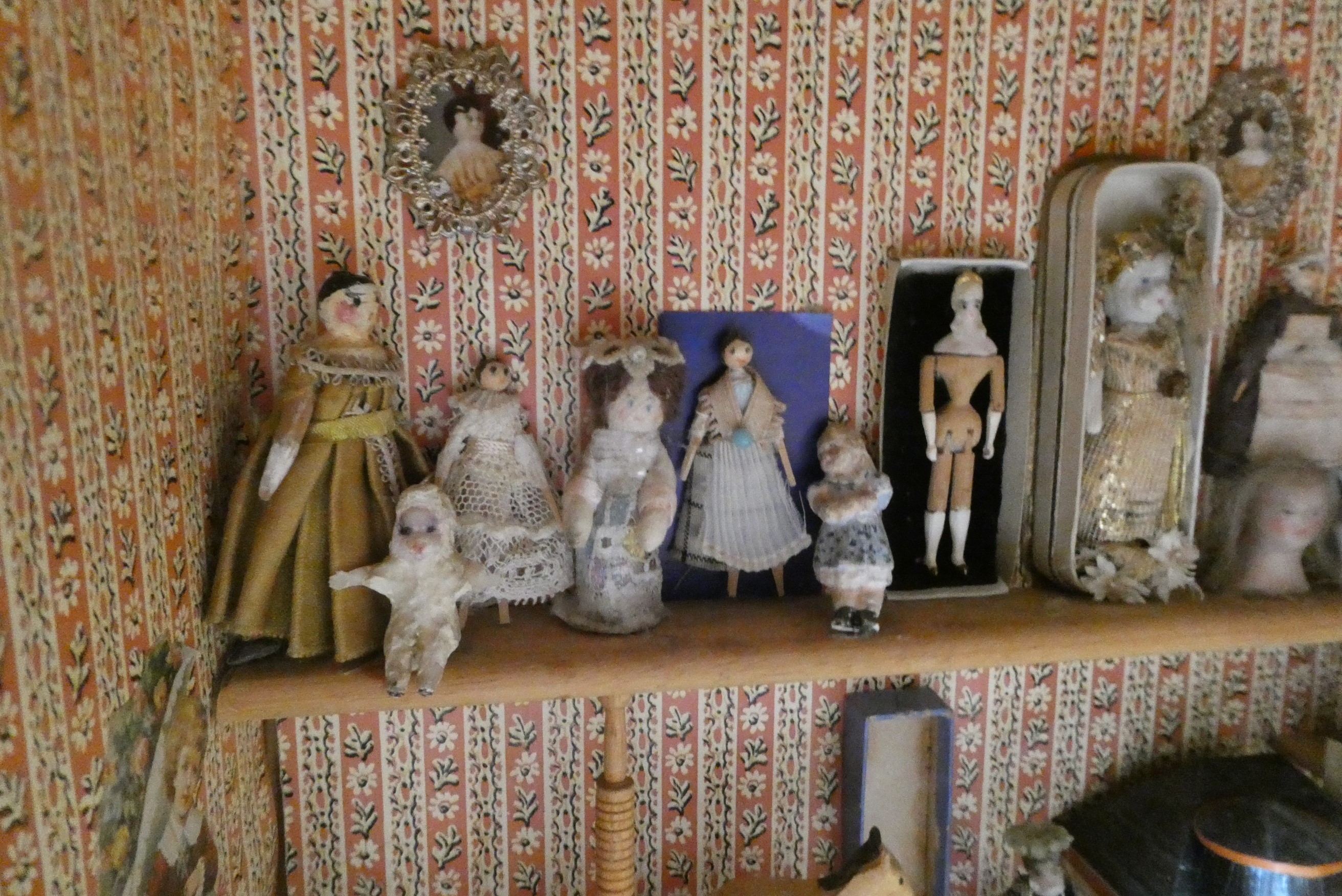 A doll's house and contents fitted as an antiques centre Image