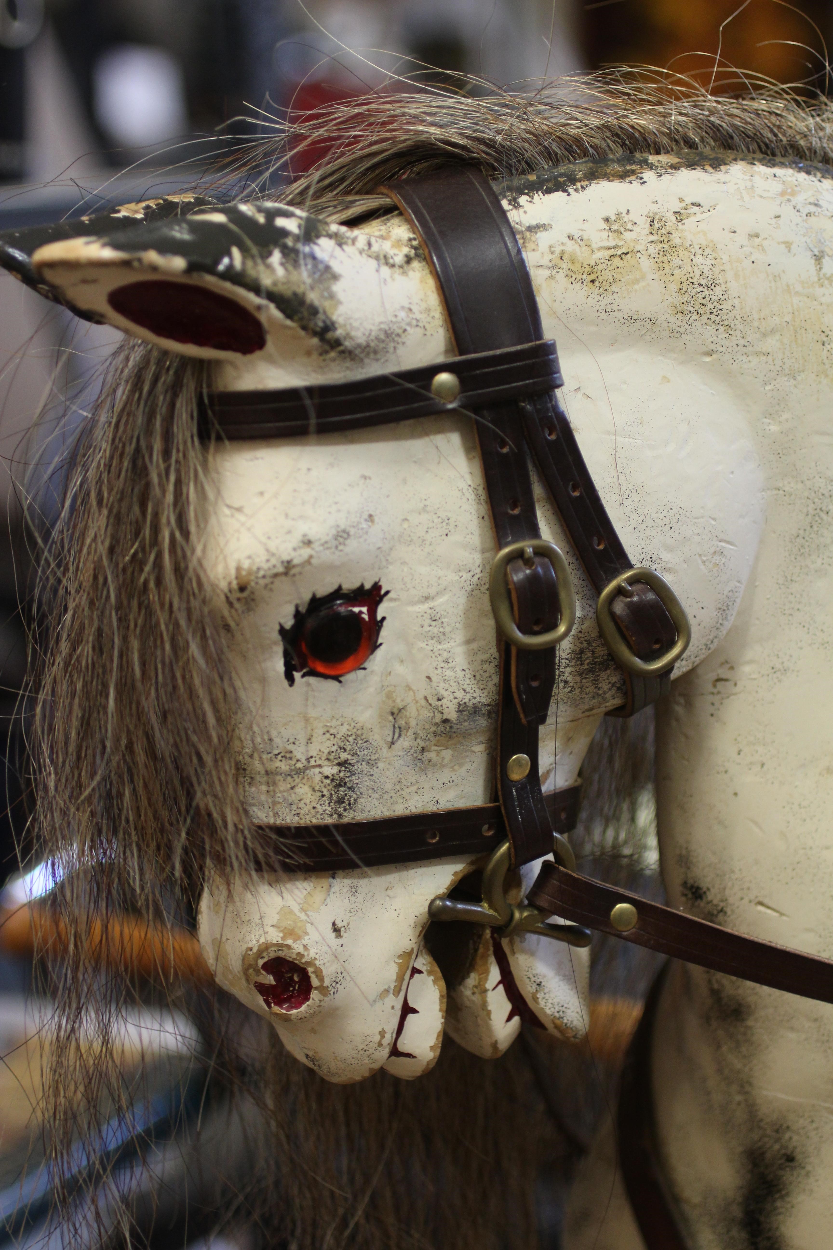A dappled grey rocking horse Image