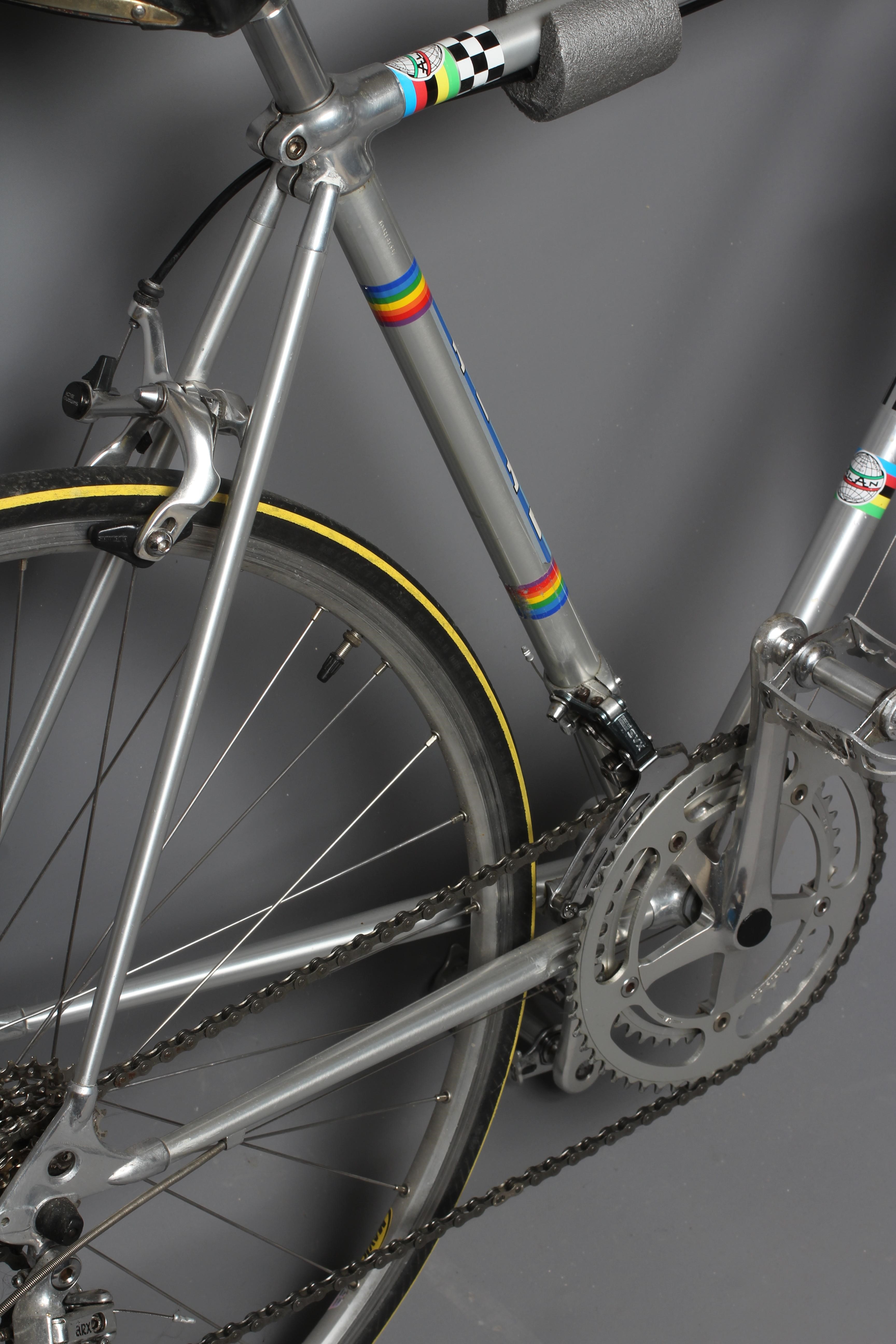 An Alan Tourist aluminium gents bike, wheels 25 1/4" diameter, with Alan Watson shop label, in Image