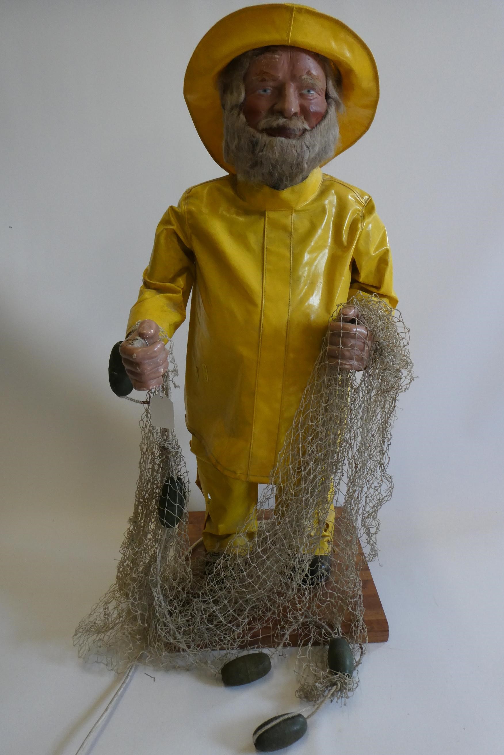 A J. H. Animations automaton of a fisherman with composite hands and face Image